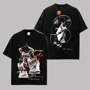 The Answer 3 Vintage Basketball Graphic Tee, Retro Philly Hoops Legend Shirt, Crossover Guard Streetwear T-Shirt, Oversized Sports Fan Tee, Classic Game Day Cotton Shirt