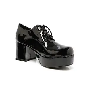 Men's Black Pimp Platform Shoes