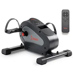 Sunny Health & Fitness Motorized Mini Exercise Bike with 18 Speed Levels & Remote Control for Home Workouts Seniors Rehabilitation Underdesk Compact Portable