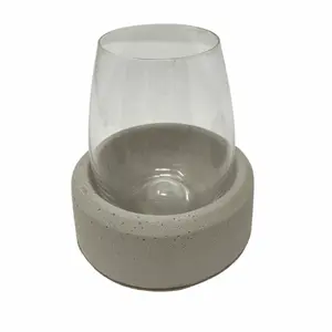 Concrete Stemless Wine Glass Holder & Chiller - Prevents Wine from Tipping Over - Store in Freezer to Keep Wine Chilled