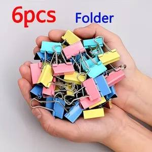 Colored metal loose-leaf binder, iron file folder, office and household items, office document paper holder.