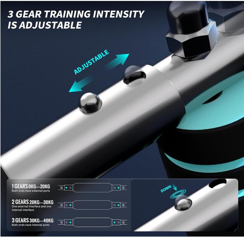 Multi-Functional Arm and Chest Exercise Device with 6 Adjustable Resistance Levels for Home Use Portable Exercise Equipment