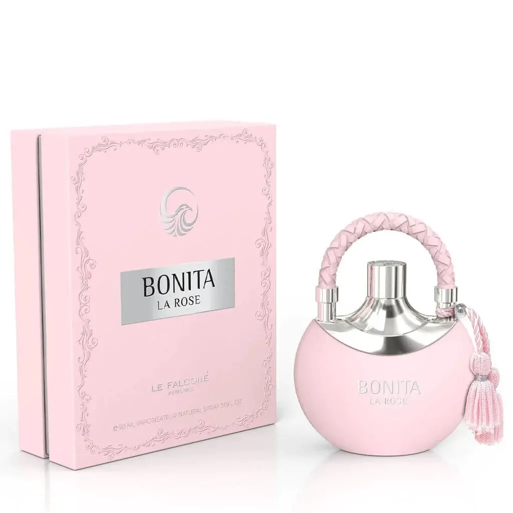 Le Falconé Bonita La Rose by Le Falconé for Women 3.4 oz EDP Spray with Pink Braided Design and Tassel Detailing Regular Edition