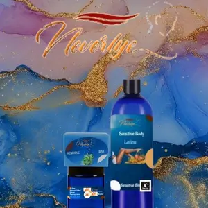 Neverlye Sensitive Acne Mini Set - Includes Skin Repair Lotion 4.oz, Face Cream 1.oz & Sensitive Bar for Sensitive Body Care Gentle.