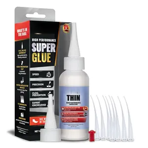 Super Fast Thin,  Instant CA (Cyanoacrylate Adhesive) Super Glue Plus Extra Cap and Microtips, (for Woodturning, Pen Turning, Hobby, Stabilizing, Finish, Inlay) (2 Ounce)
