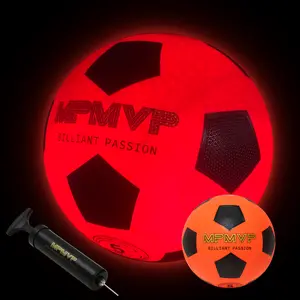 【MPMVP Light Up Soccer Ball】 - Size 5 - Glow in The Dark Soccer Ball - USB Rechargeable LED Soccer Ball - Gift Wrapped Toys for Kids, Boys, Youth, Indoor & Outdoor Games