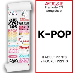 K-Pop DTF Transfer Gang Sheets - 22x60 Direct-to-Film