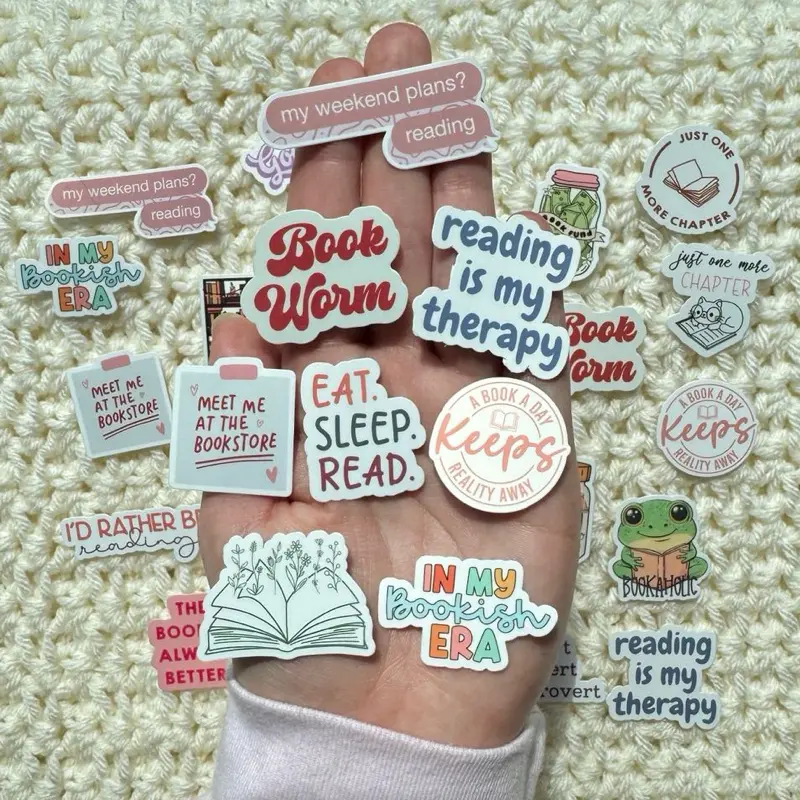 Book Themed Mini Stickers, Mini Stickers, Filler Stickers, Kindle Stickers
