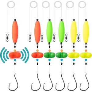 Catfish Rigs – Santee Rig with Floats, Catfishing Tackle with 5/0 and 6/0 Circle Hooks, Peg Float Rig Setup for Catfish Fishing