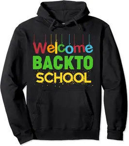 Welcome Back To School Teacher Student First Day Of School Pullover Hoodie - Yoandymira Shop 79B099QWT1T8