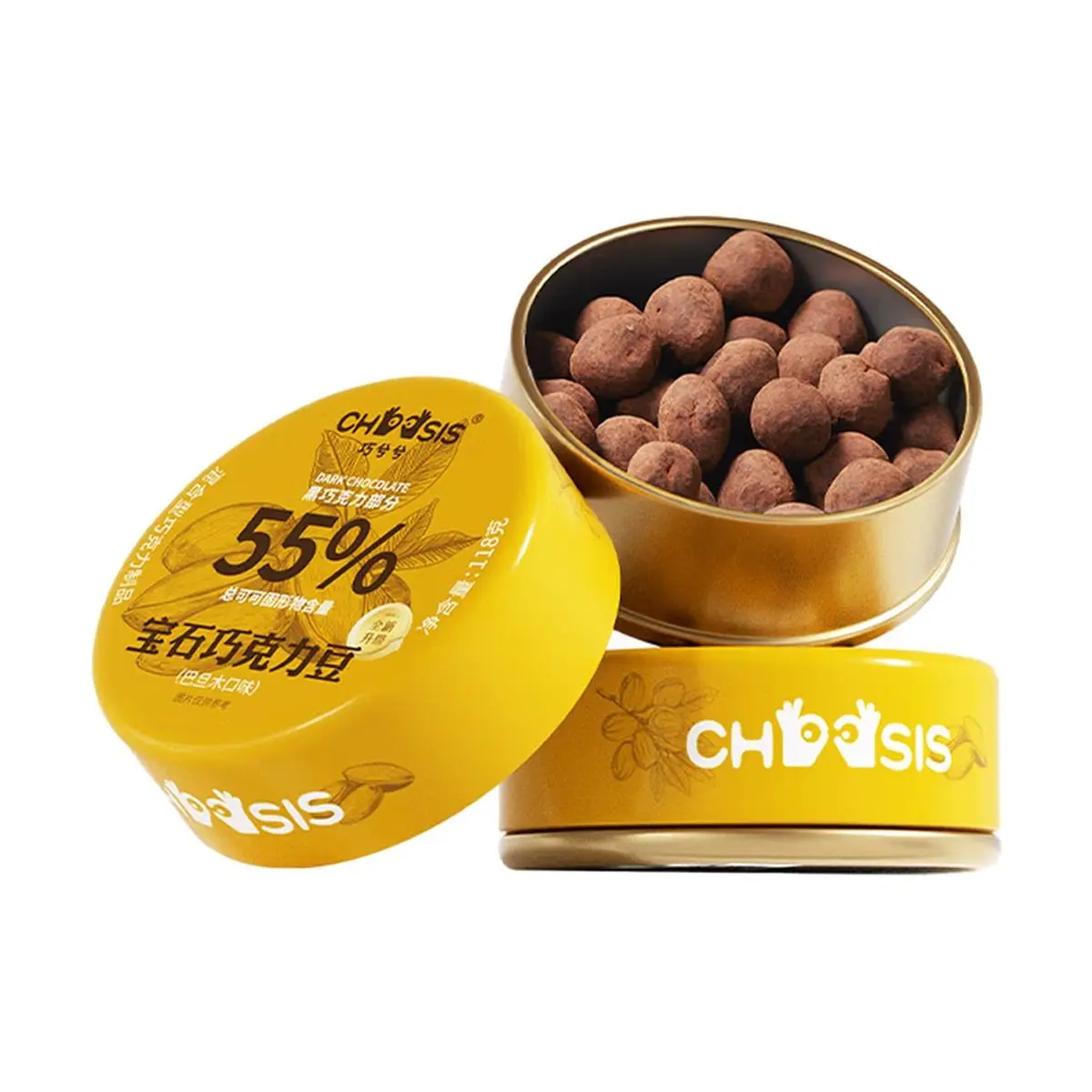 ChocSis Almond Chocolate Beans 118g - 55% Dark Chocolate, Crispy & Crunchy, Popular Snack