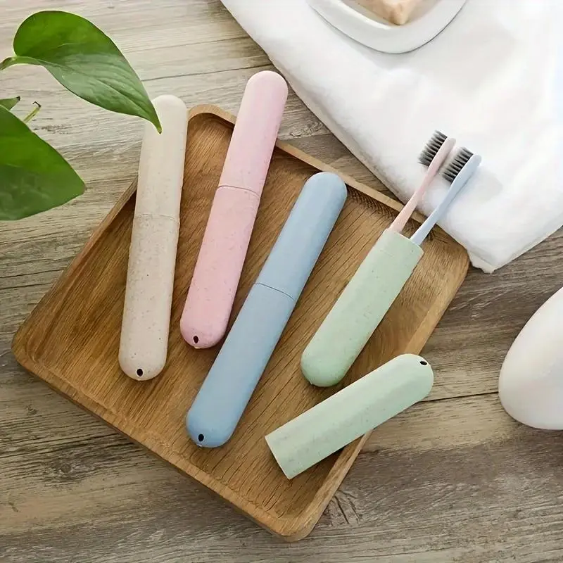 1pcs travel toothbrush box, toothbrush storage box, plastic toothbrush holder with ventilation holes, suitable for travel home packaging