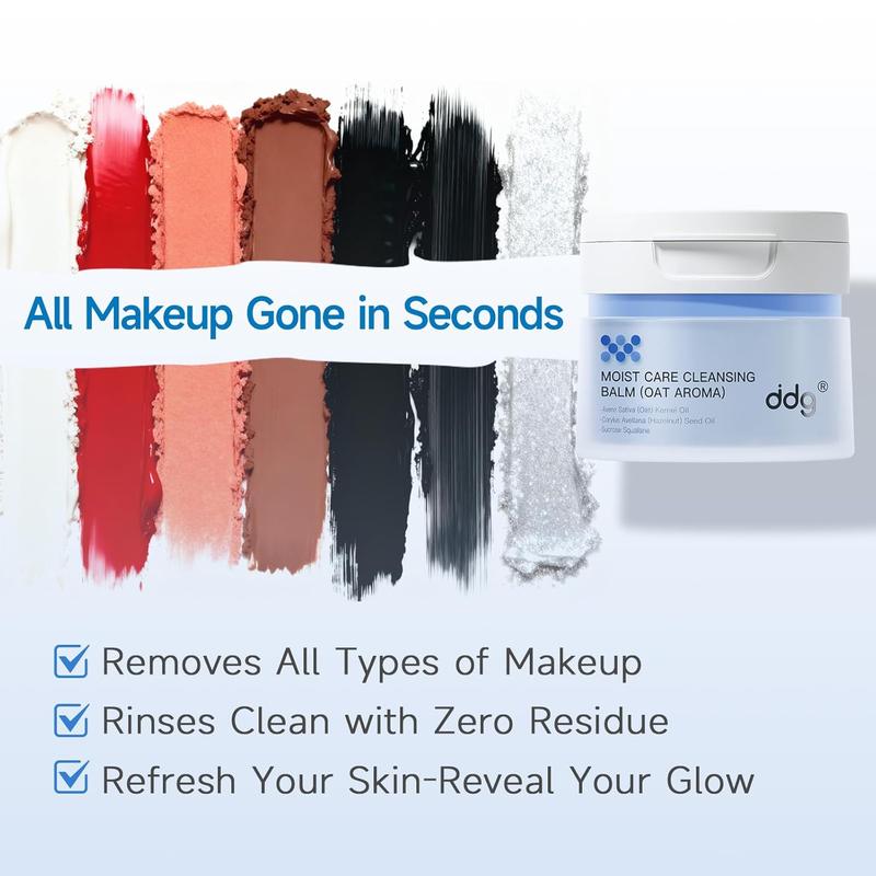 ddg Makeup Remover Cleansing Balm - Hypoallergenic & Gentle Facial Cleanser | All Natural Plant Oils | Nourish & Hydrate | Removes Heavy Makeup | Non-Comedogenic | For Sensitive & All Skin Types