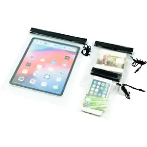 Clear Waterproof Bags, 3PACK Water Tight Cases Water Proof Pouch Small Dry Bags for Camera Mobile Phone Maps Pouch Kayak Military Boating Document Holder