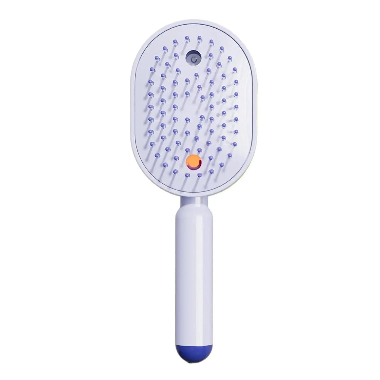 Rechargeable Electric Steam Hair Brush - Rechargeable Battery, Vibration Mist Spray Hydration, Detangling Bristles, Static-Free Smoothness, Lightweight Scalp Massager, USB-Chargeable Wireless for Home/Travel (Purple) | Wireless Hair Brushes & Combs