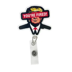 Creative “You’re Fired” Retractable Badge Reel, Funny Cartoon Badge Holder with Clip, ID Holder for Nurses, Doctors, Office Staff & Volunteers