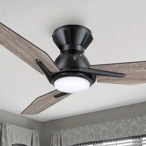 Brooks Low Profile Outdoor/Indoor Smart Fan with LED Light Remote 44 inch