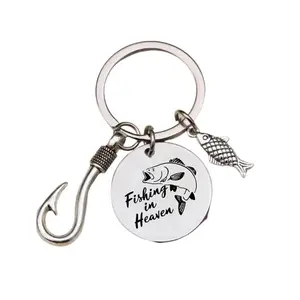 "You're My Best Catch" Fish Hook Keychain, Durable Metal Nautical Theme Key Ring, Sentimental Gift for Boyfriend Girlfriend, Anniversary Everyday Keepsake
