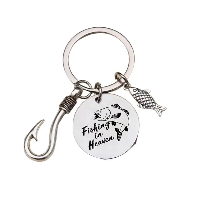 Fish Hook Keychain with Engraved "You're My Best Catch" Tag, Nautical Style Metal Keepsake - Anniversary Gift for Boyfriend, Husband, Hook Design Keychain