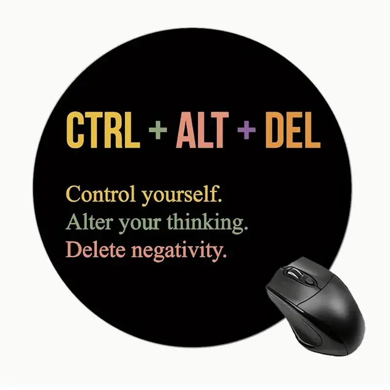 Round Mouse Pad, Non-slip Rubber Base Mouse Pad, Mouse Mat for Gaming and Office Computer, Laptop, Desktop Mouse Pad, Gift for Family Friend, Non Slip Mousepad, Mouse Pads for Desk