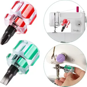 2 Pack Sewing Machine Screwdriver Set, Mini Short Screwdriver, Including Slotted Flat Head, Mini Pocket Sewing Screwdriver