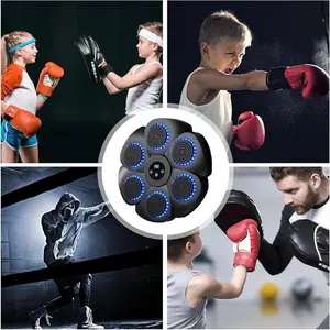 Wall Mounted Boxing Machine, Music Boxing Machine, Electronic Smart Boxing Reaction Target |   Rechargeable Rhythm Boxing Equipment, Smart Boxing Target Workout Machine, With Adult boxing gloves and children's boxing gloves