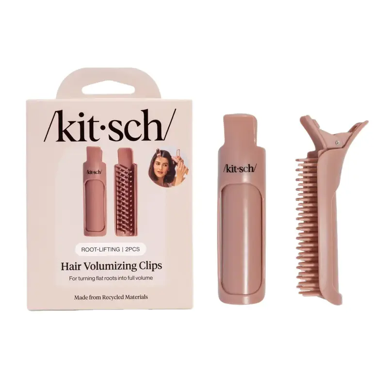 Kitsch Hair Volumizing Clips in Terracotta Heatless Styling Tools Heatless Haircare