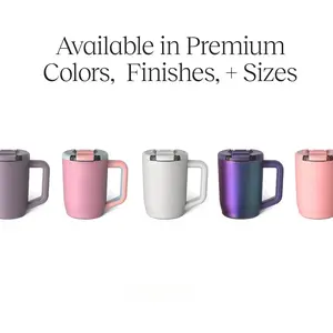 - 15oz 100% Leak Proof Insulated Coffee Mug with Handle & Lid - Stainless Steel Coffee Travel Mug - Double Walled Coffee Cup (Zebra)