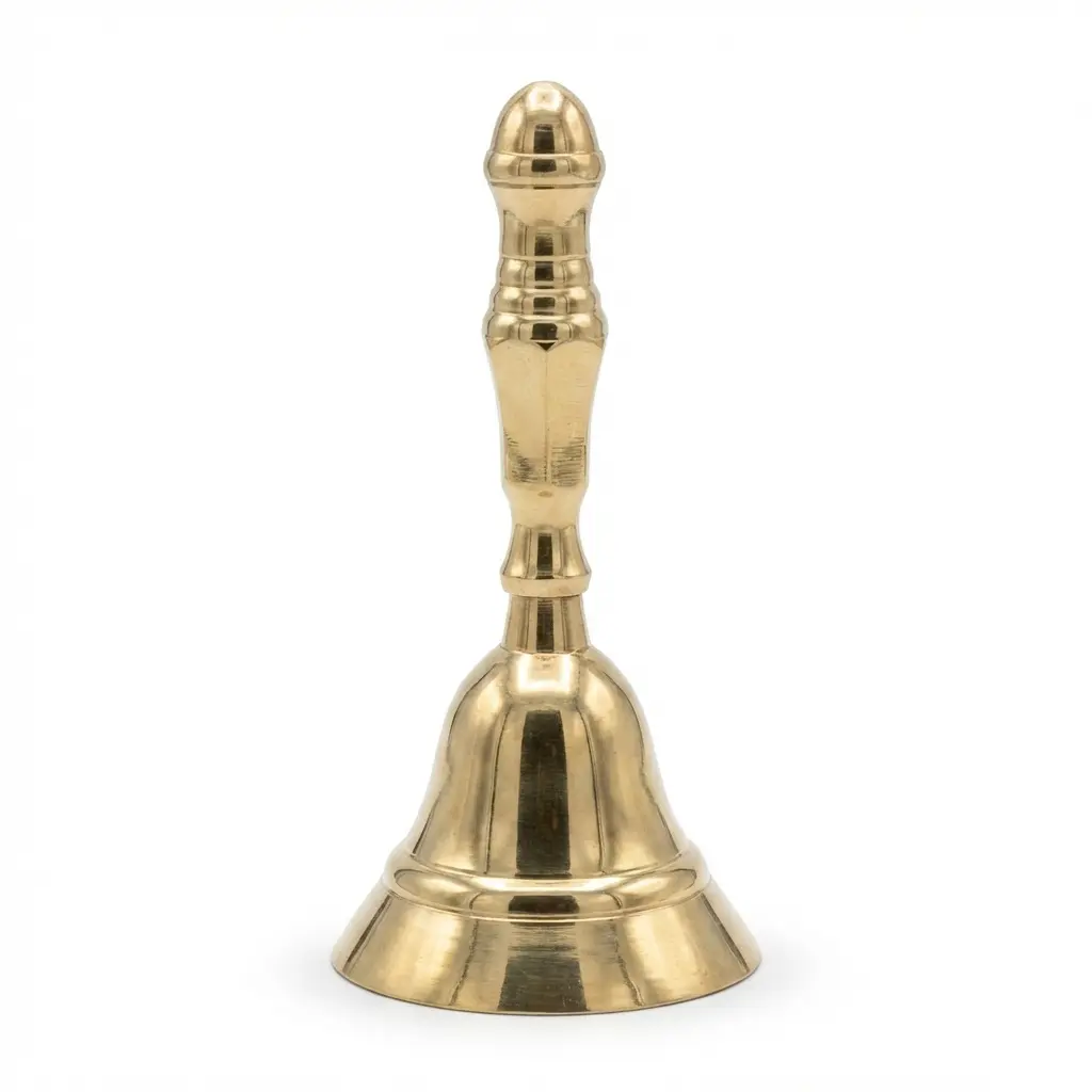 Solid Brass Ritual Bell 5 Inch — Altar Ceremony Bell for Wiccan Practice