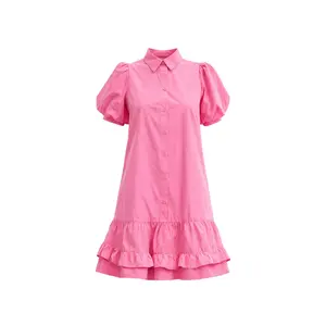 Voluminous Charm Woven Dress