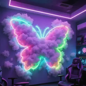 DIY Color Changing Butterfly String Lights, USB Powered, Easy Installation, Vibrant Wall Decor for Parties, Indoor Lighting, Fun Design