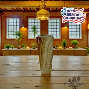Burma Teak Marble Square Vase