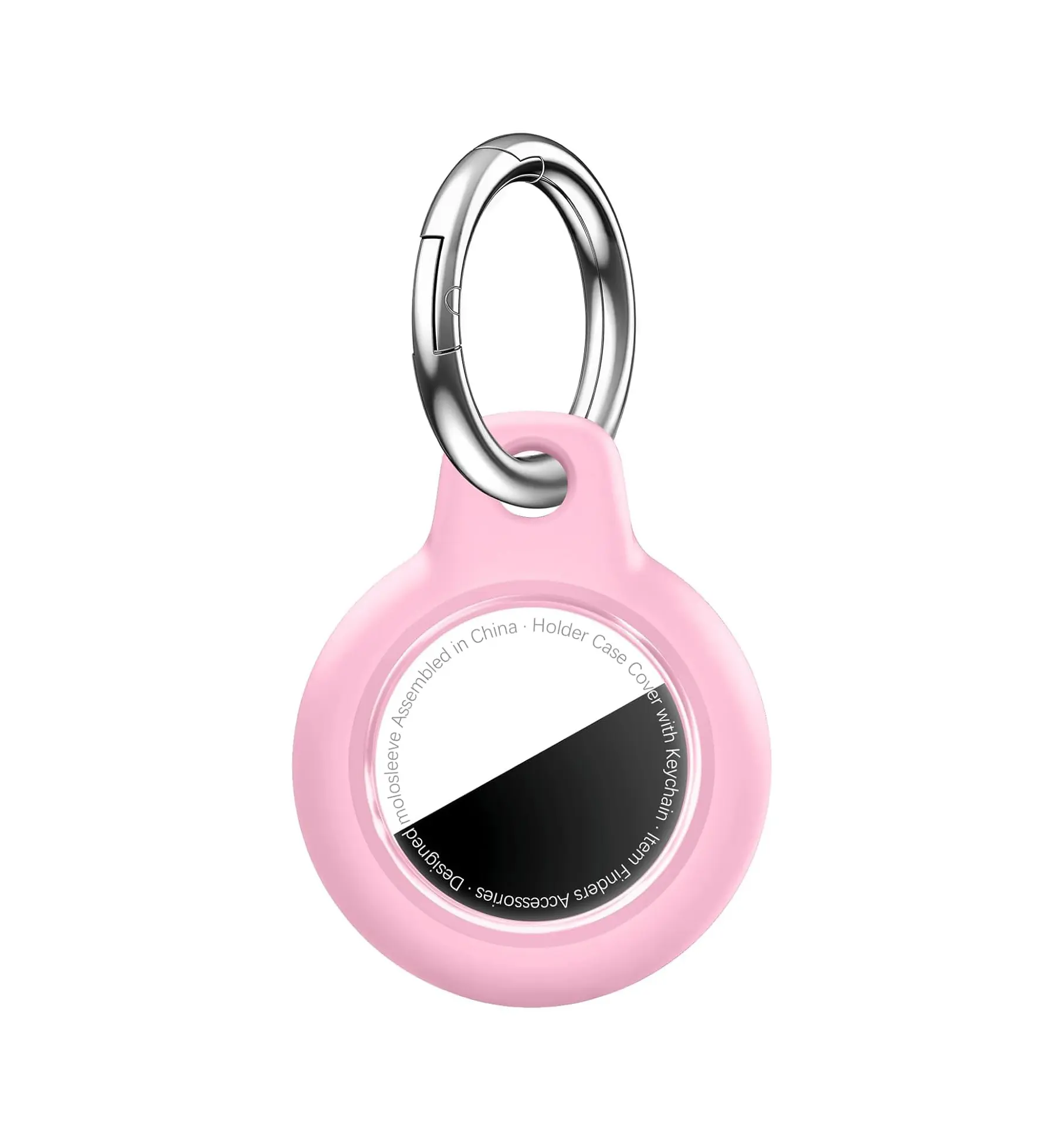 AirTag Case with Keychain - Waterproof, Shockproof, Scratch-Resistant Holder for Apple AirTag 1st & 2nd Generation, Tech Accessories, Vehicle Accessories, Suitable for Tracking Bags, Luggage, Blossom Pink