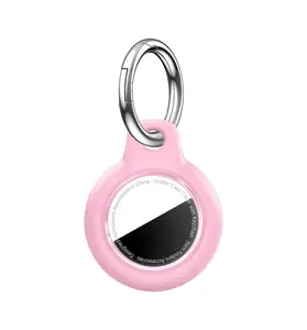 AirTag Case with Keychain - Waterproof, Shockproof, Scratch-Resistant Holder for Apple AirTag 1st & 2nd Generation, Tech Accessories, Vehicle Accessories, Suitable for Tracking Bags, Luggage, Blossom Pink