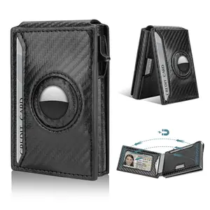 New Upgrade Men's Slim Wallet with RFID Blocking,Men's Business Style Pu Leather Card Holder with ID Window for Daliy Use