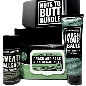 Nuts To Butt Gift Box Set Bundle, Gift Set For Men, Men's Gift Box Set, Self Care Gift For Men