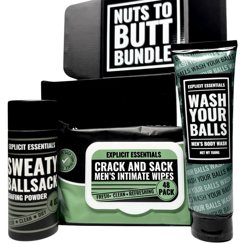 Nuts To Butt Gift Box Set Bundle, Gift Set For Men, Men's Gift Box Set, Self Care Gift For Men