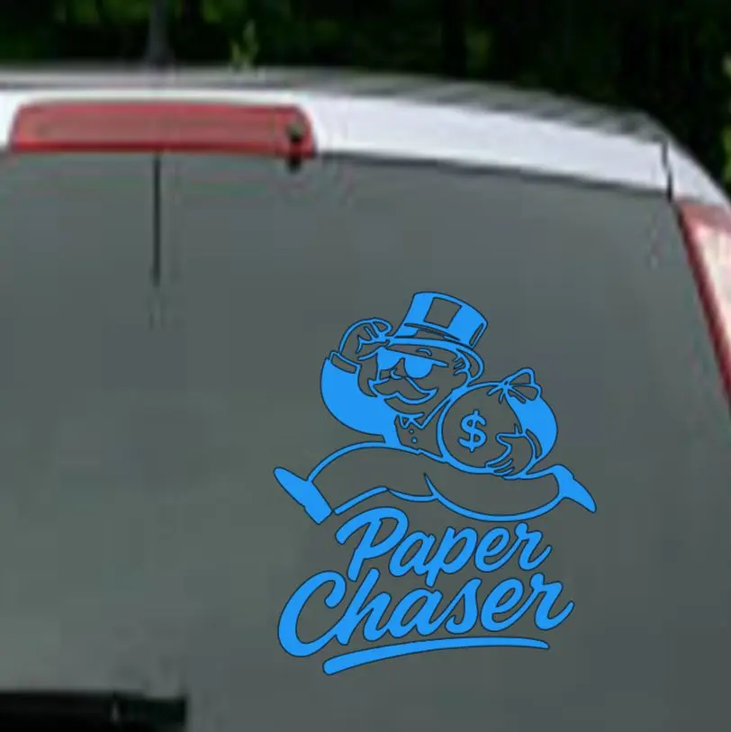 651 Vinyl Paper Chasing Money Street Decal - Bluecollar Car Sticker for Vehicle Exterior Decoration, Personalization, Durable, Easy Installation