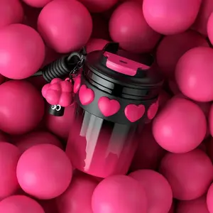 [Sidagar] 12.8oz Iced Coffee Tumbler – 316L Stainless Steel| Long-Lasting Cold Retention| Heart Silicone Sleeve| Portable, Car-Friendly Travel Cup| Cute & Reusable for Summer Commute or Outdoors dealsforyoudays Drinkware TikTokShopBlackFriday