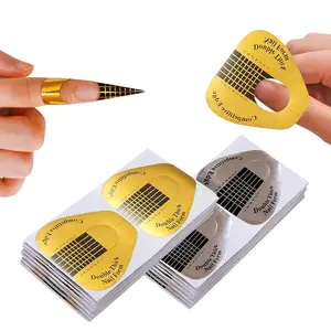 200 Pcs Acrylic Nail Forms Sticker, Thick Nail Art Tips Extension Forms, Nail Extension Tips for Beauty and Salon Nail Art Accessories