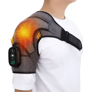 Electric Heating Shoulder Wrap Relief Rotator Cuff Pain Heat Therapy Warm Sleep Vibration Massage Heater Pad for Shoulders
