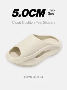 Men's Fashion Cloud Slide Slippers - Breathable Open Toe, Soft EVA Thick Sole, Indoor Outdoor Beach Daily Wear