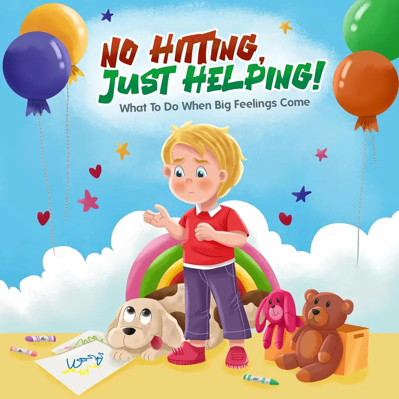 HugHush Parenting Book - No Hitting Guide for Big Feelings, Gentle Hands, Emotional Regulation, Confidence, Gentle Alternatives, Stress & Mood Support; Family Resource with Calmdown Prompts, Drawing to Build Compassion & Empathy at Home