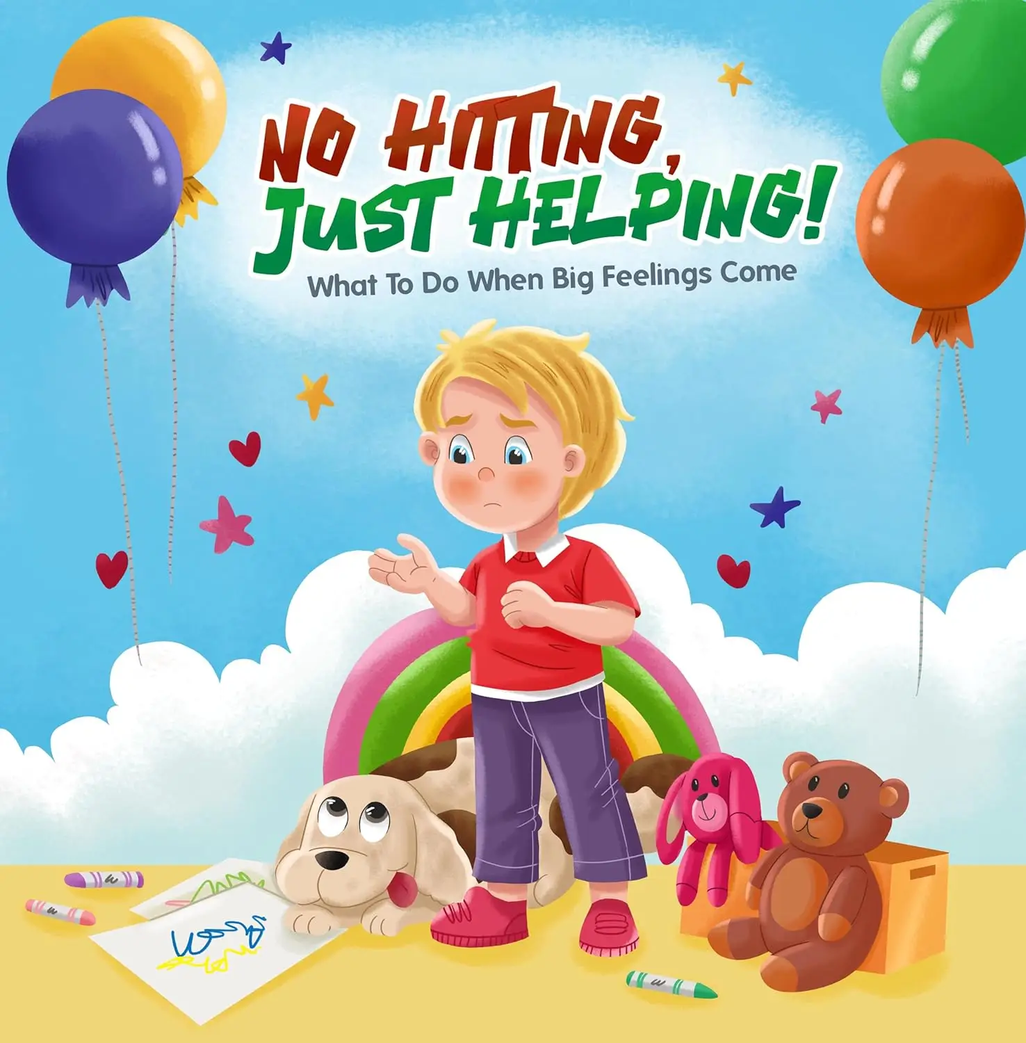 HugHush No Hitting, Just Helping!: What To Do When Big Feelings Come,Baby & Toddler Parenting,Feelings and Emotions books,Learn Gentle Hands and Emoti