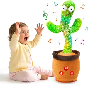 Mothers Day Gift Baby Toys Dancing Talking Cactus Toy, Boys Girls Interactive Gifts Mimicking Singing Repeating Cactus, Toddler Toys Stocking Stuffers for Grandkids with Exclusive Songs