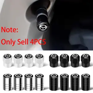 4pcs/set Car Wheel Tire Valve Cap Air Valve Stem For Mazda 2 3 6 5 Demio CX3 CX4 CX5 CX-4 CX-5 CX7 CX30 MX3 MX5 MS Speed ​​Axela Atenza Car Accessories
