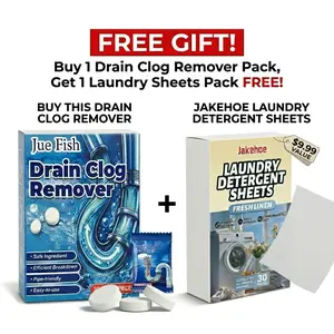 Buy 1, Get 1 Free Gift(Value $10), Drain Cleaner for Kitchen & Bathroom Pipes, Your Kitchen & Bathroom Helper, 12pcs, Removes Odors, Unscented