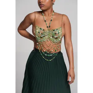 Jade Dynasty Beaded Top