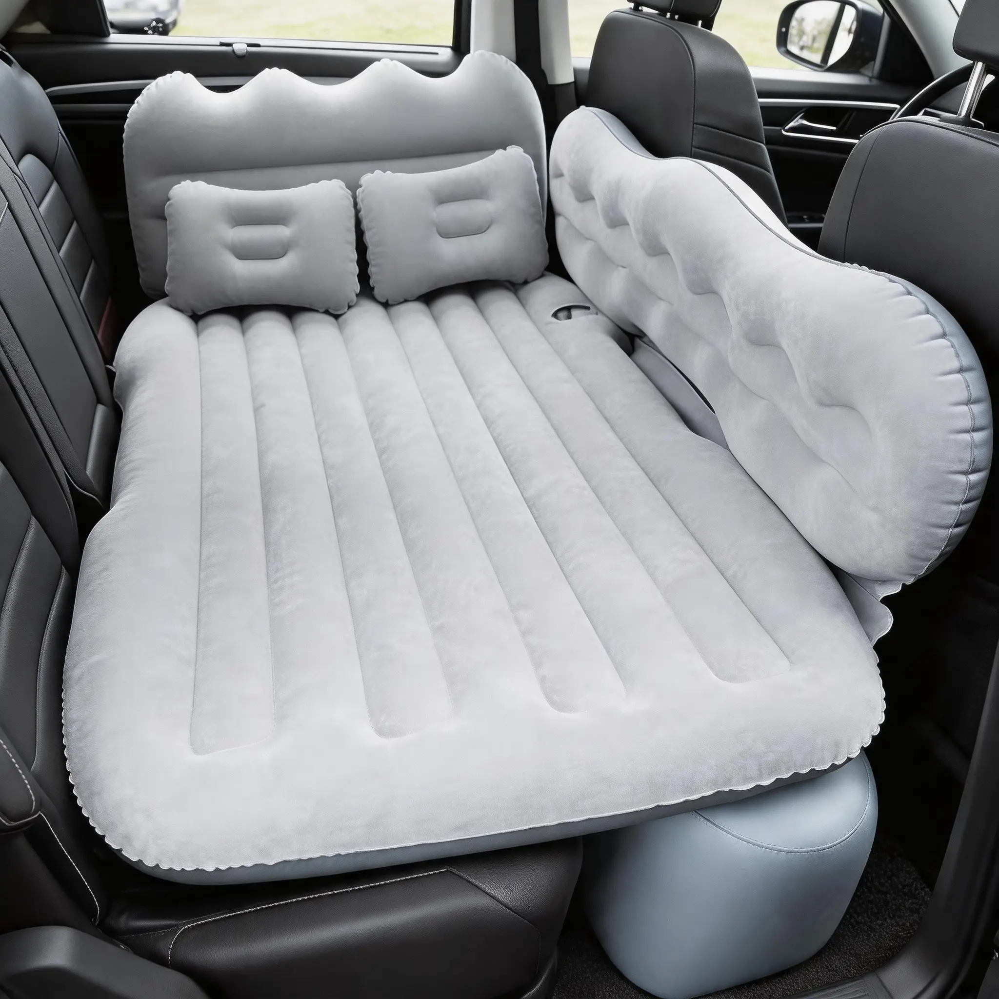 5-in-1 Multi-Purpose portable Inflatable Airbed with Inflation Pump, Adjustable Car Back Seat Mattress for SUV Self-Driving Travel, Toddler Playhouse Tent Bed Canopy, Ideal Birthday Holiday Gift for Outdoor Camping,toddler Inflating bed playhouse