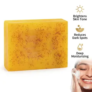 3-Piece Kojic Acid & Turmeric Soap Bars with Collagen - Dark Spot Brightening, Moisturizing Body Care, Summerwins,body wash face, Father's Day Gift,Deep Clean,with Soap Saver Bags